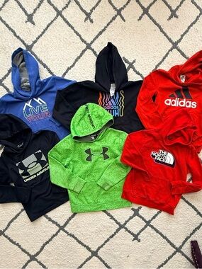 Under Armour Bright Green Kids' Logo Hoodie - Pullover Sweatshirt